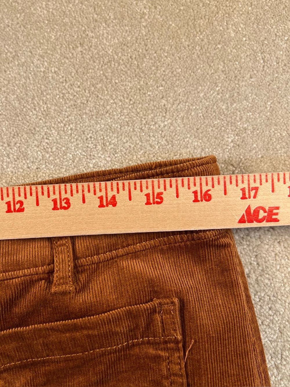 Loft The Palmer Wide Leg Corduroy Pants Patch Pocket Front Brown Women's 10 - Picture 7 of 10